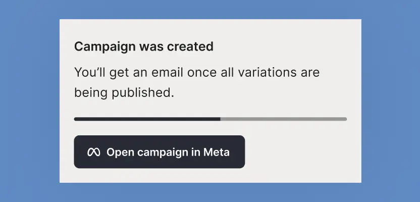 Create ad campaigns directly from The Brief