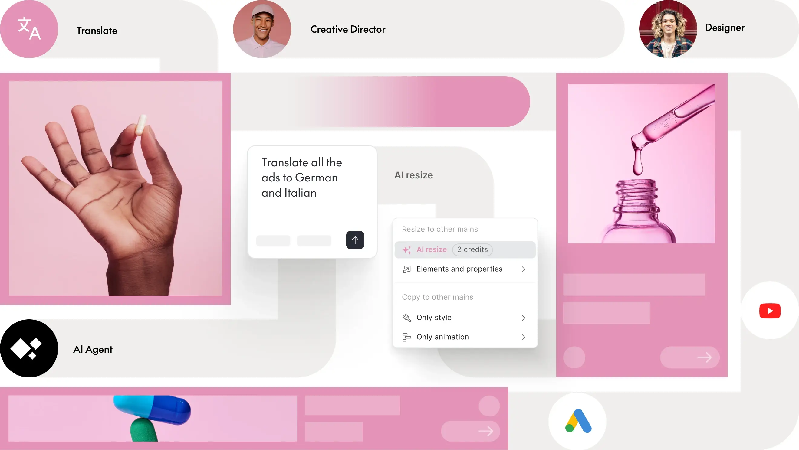 Create, scale, and serve on-brand ads across every channel, with automation, intelligence, and creative control built in