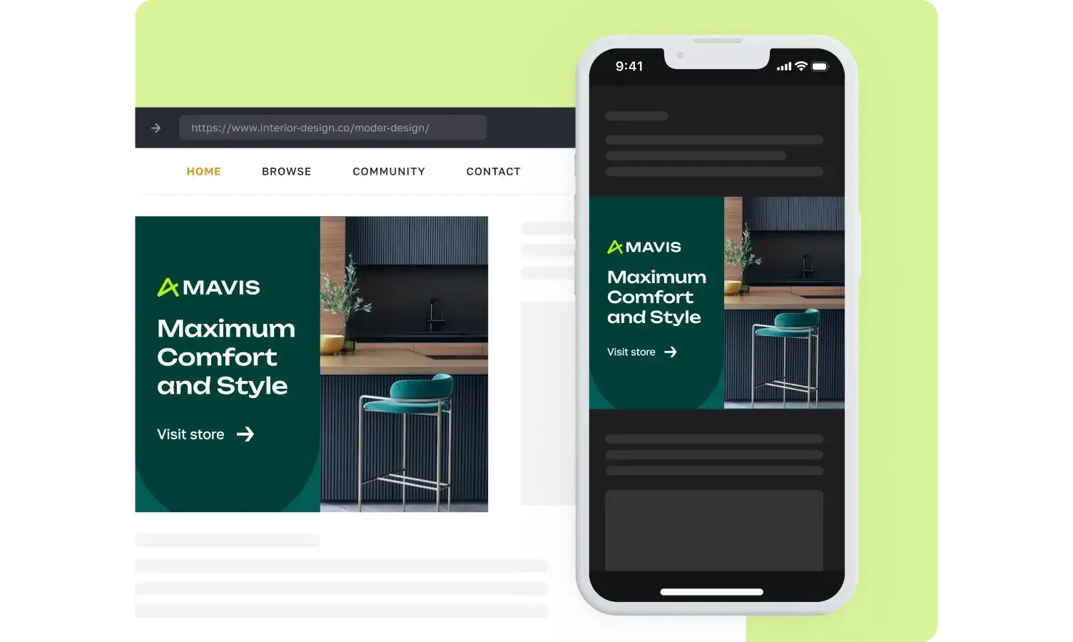 Responsive scaling for ads