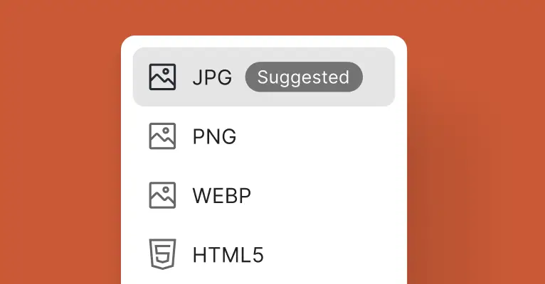 Export ads in any format 