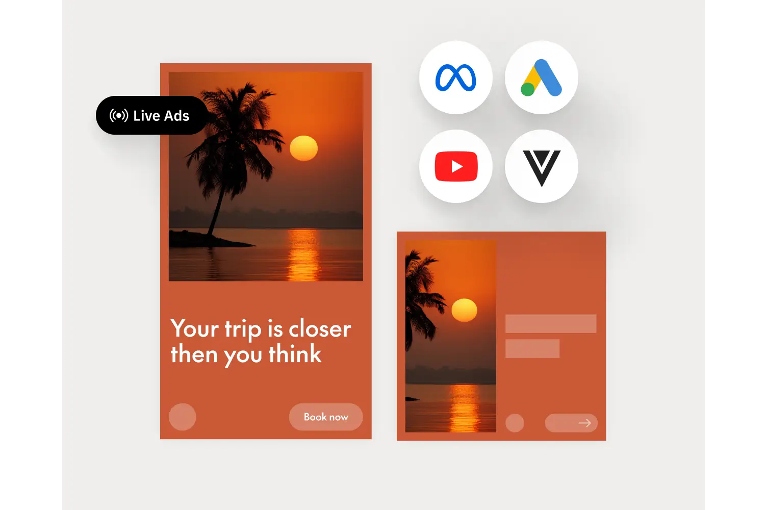 Create branded travel ads for every offer