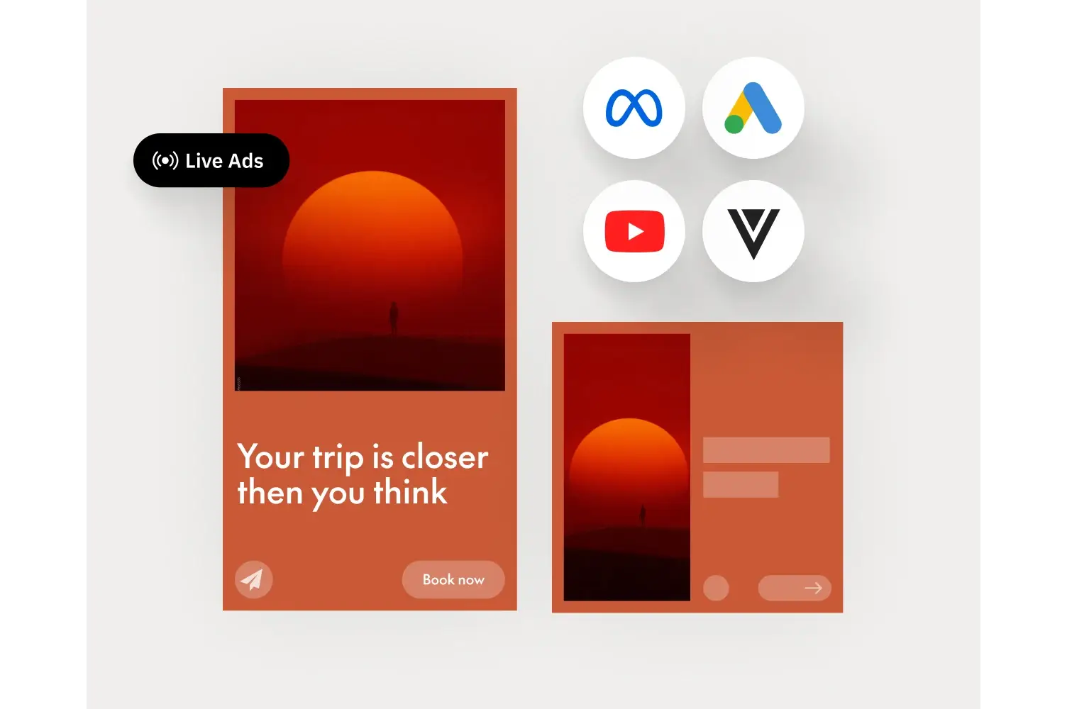 Customize published ads in real time 