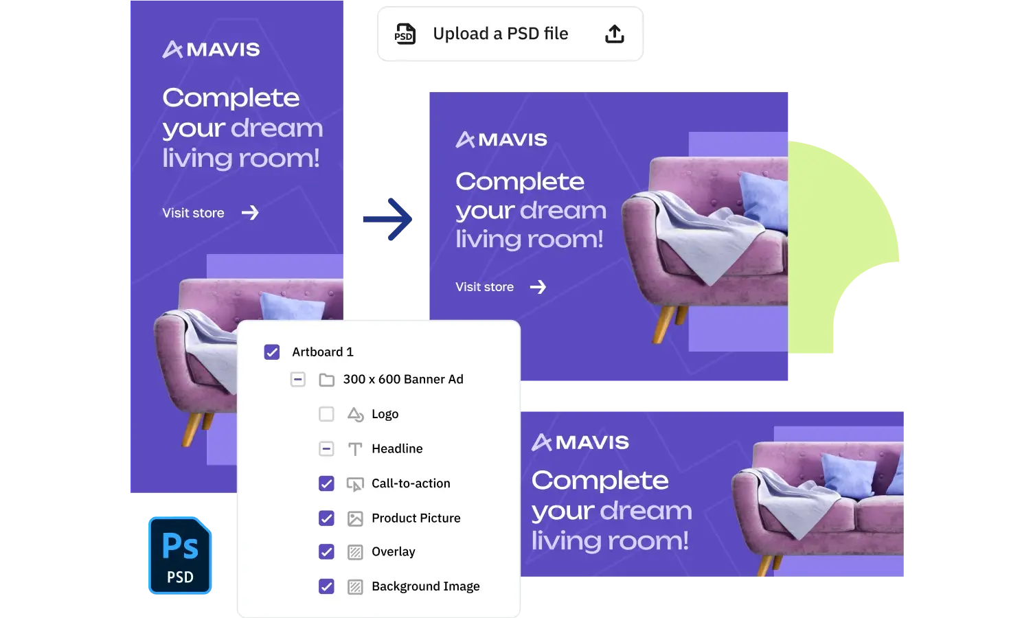 Edit Photoshop banners