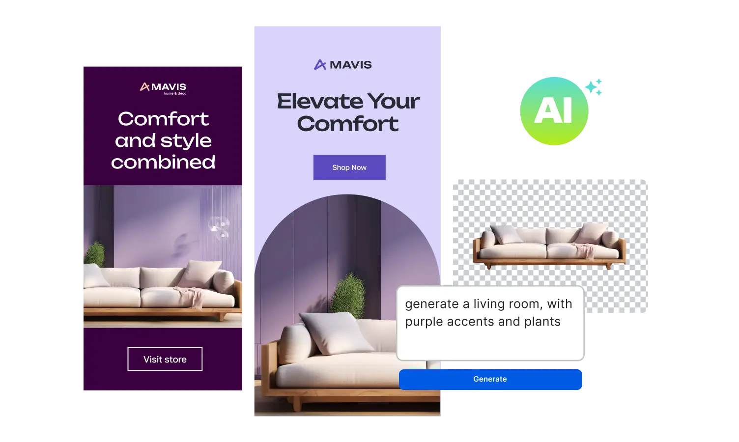 Easily generate professional backgrounds