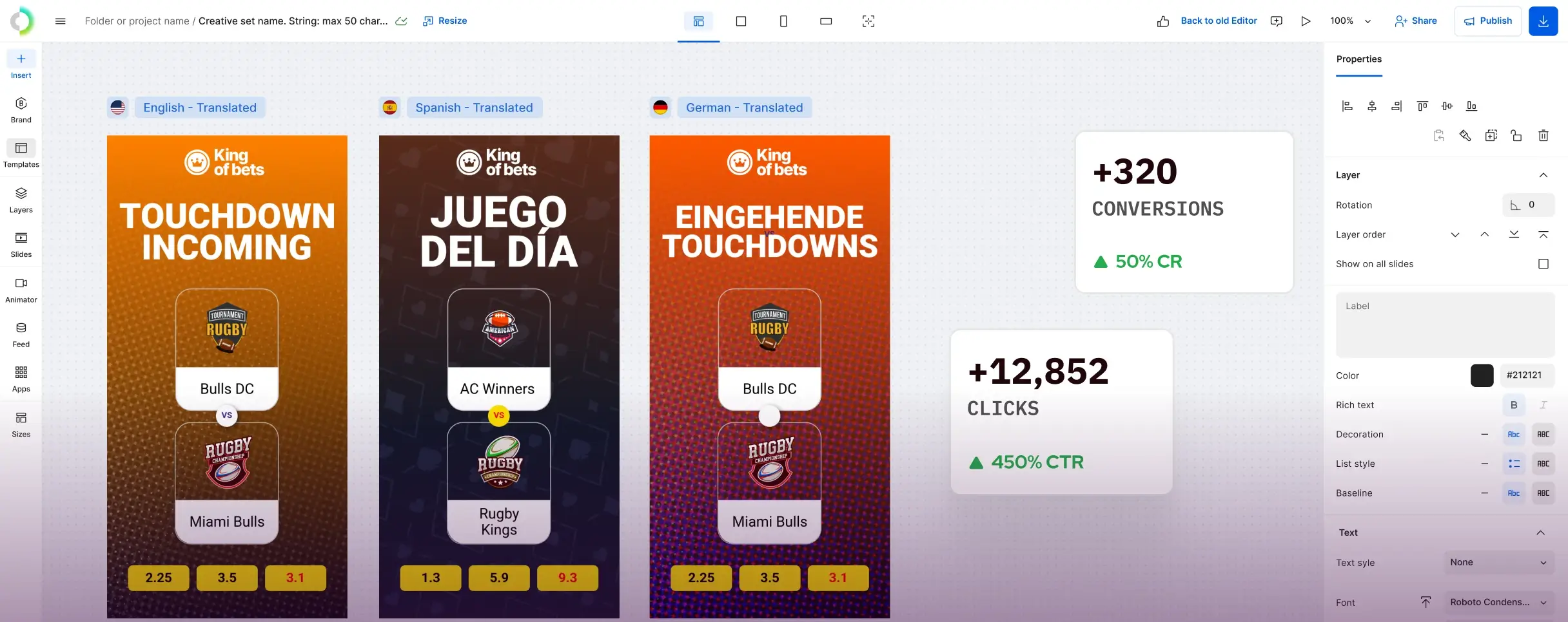 The Brief's app UI