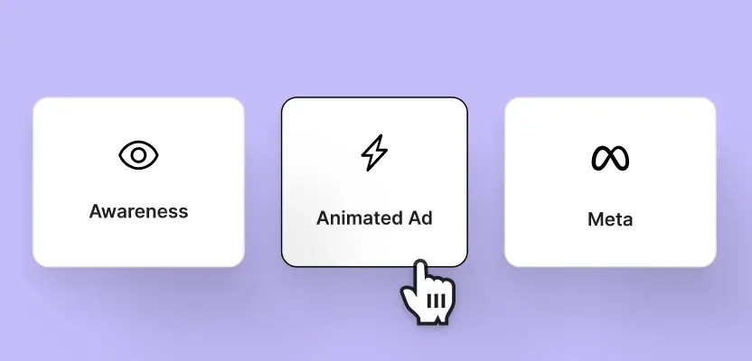 AI guides your setup based on best-fit specs and marketing goals