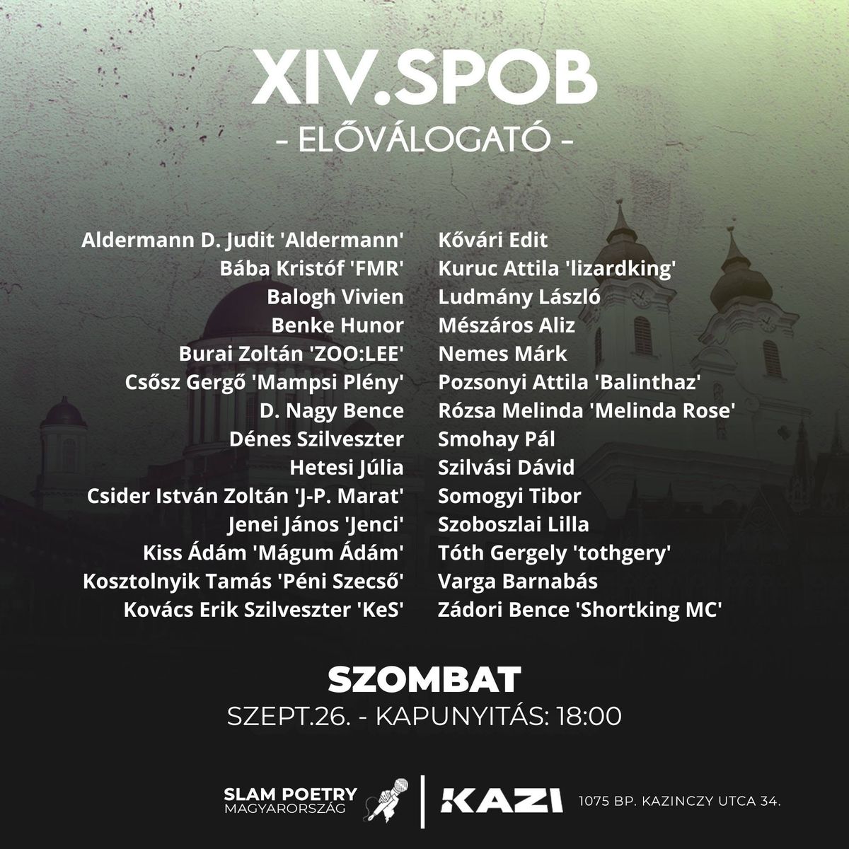 A XIV. SPOB előválogató szombati napjának versenyzői