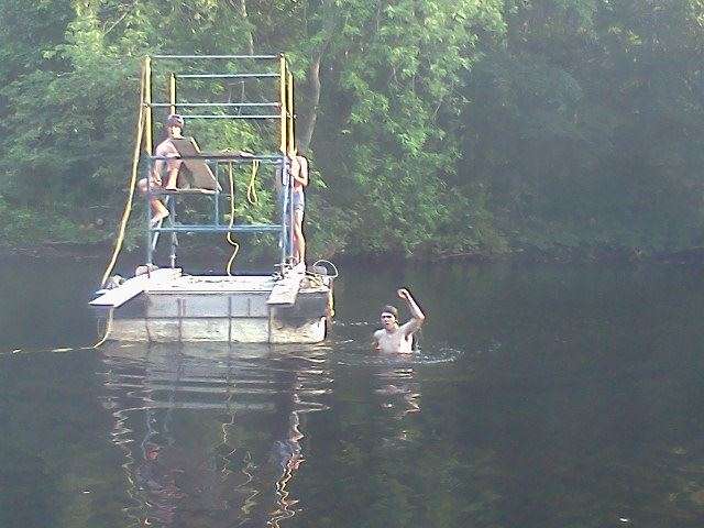 Floating down the Charles River on stolen scaffolding. 