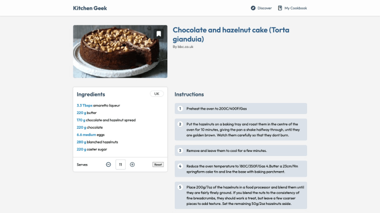 Kitchen Geek website