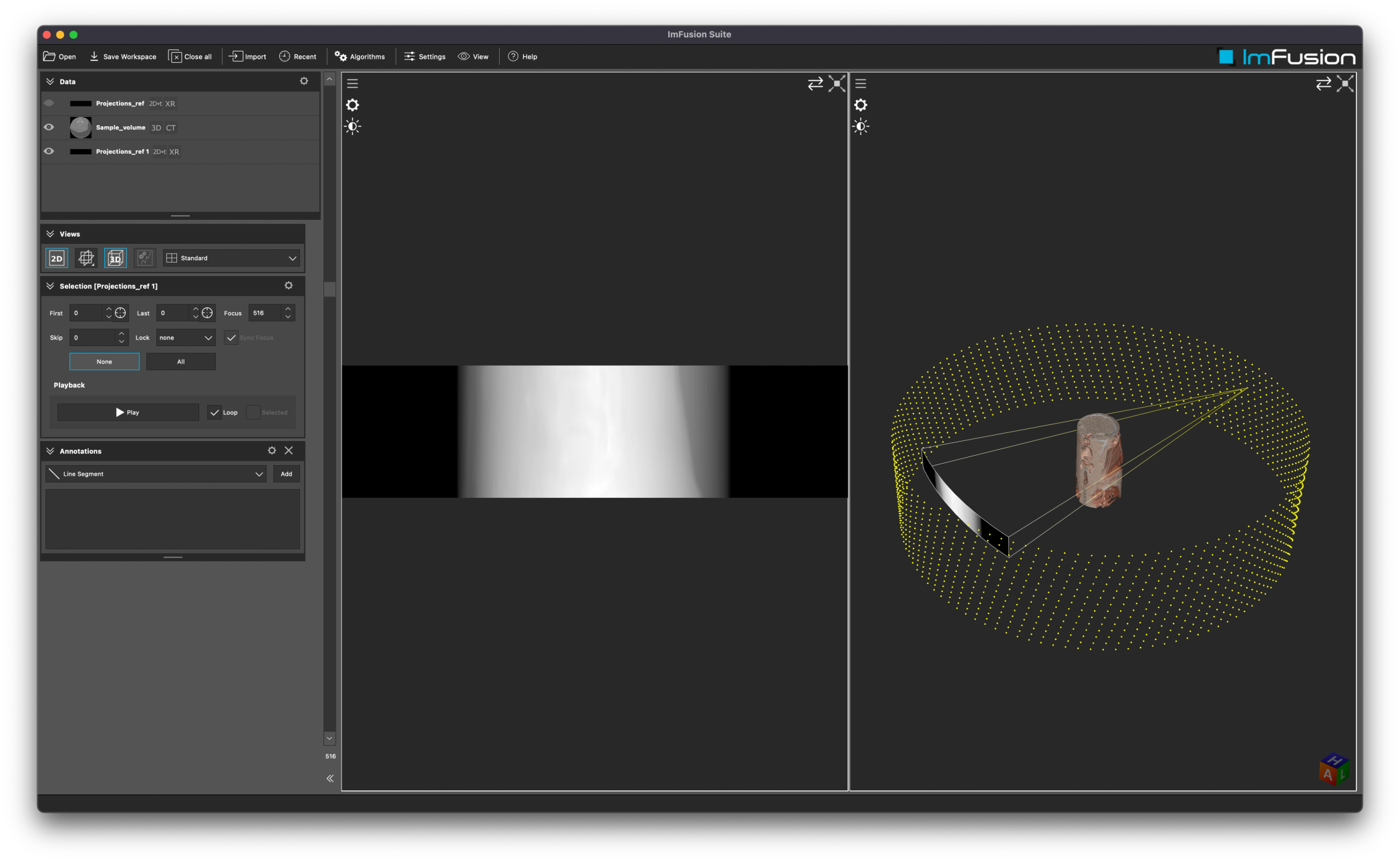 Curved-detector CT reconstruction building blocks
