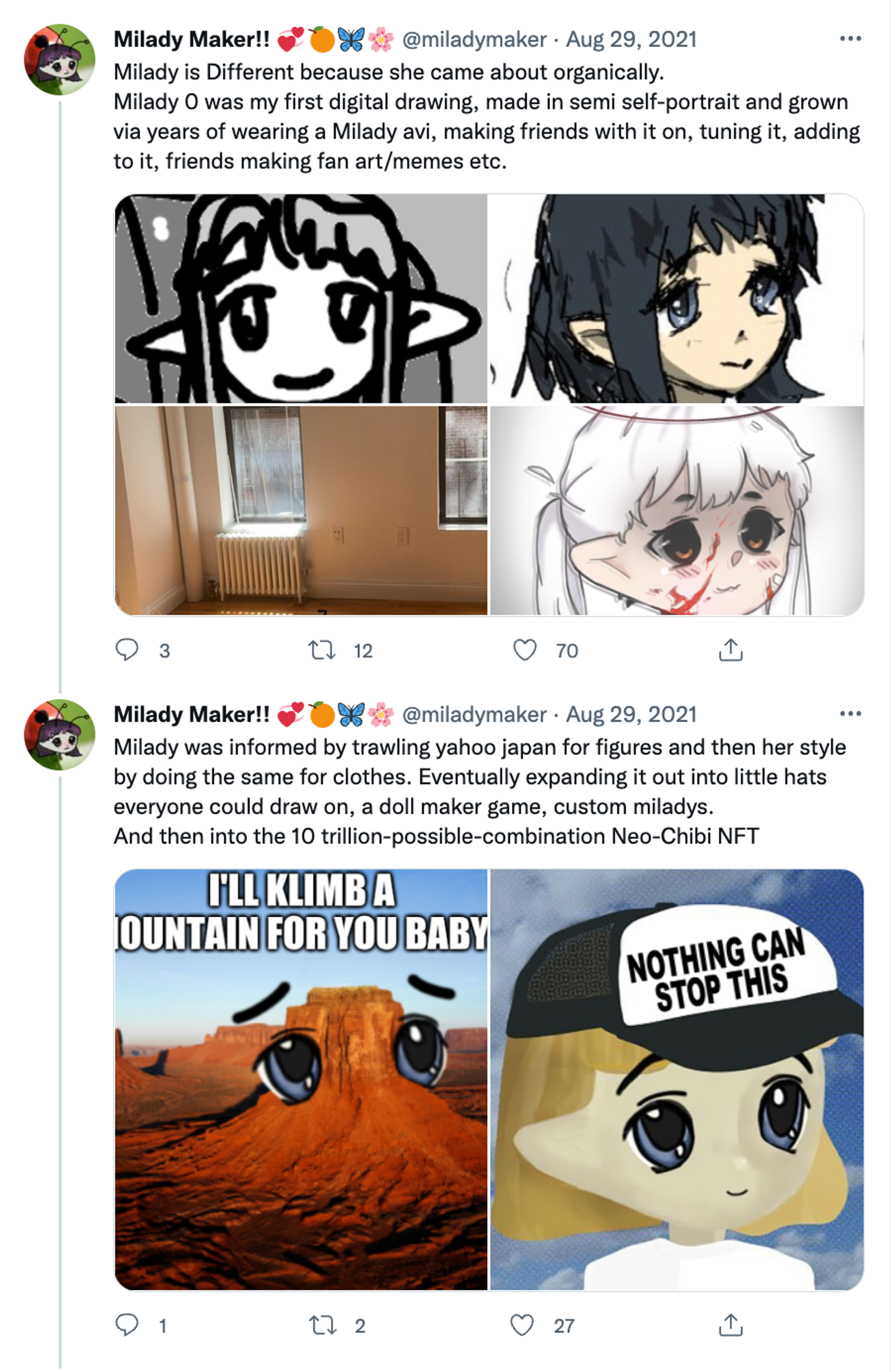 Milady origin story