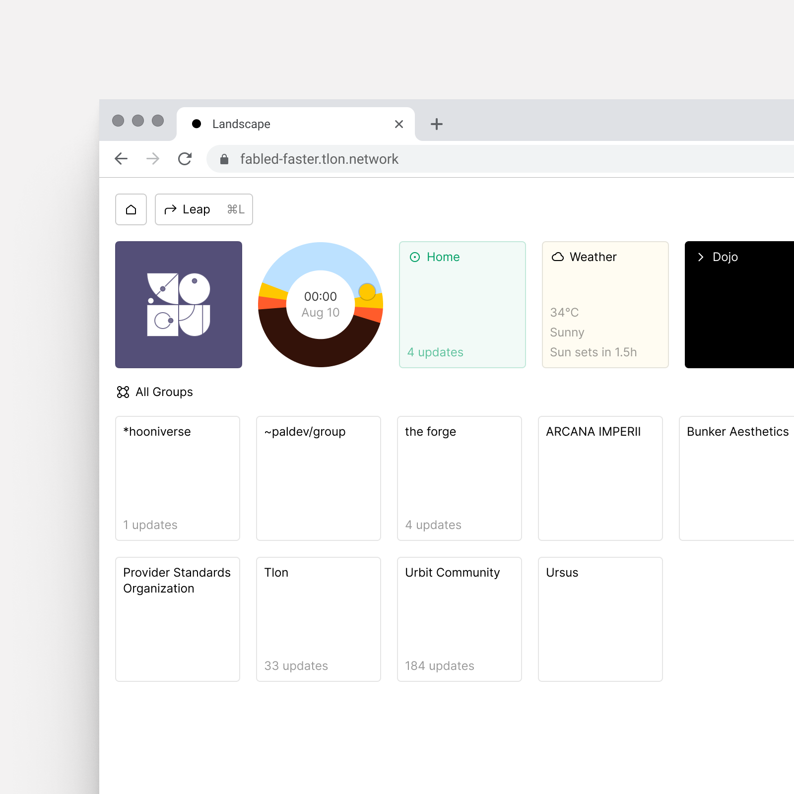 Urbit's standard interface - Landscape