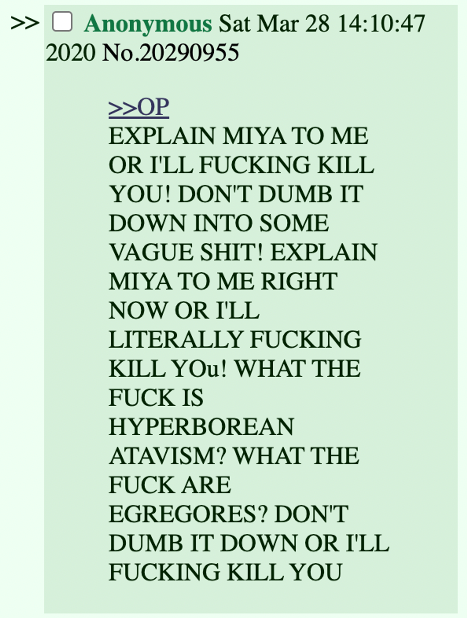 Illustration for Cancel Miya to me or I’ll fucking kill you