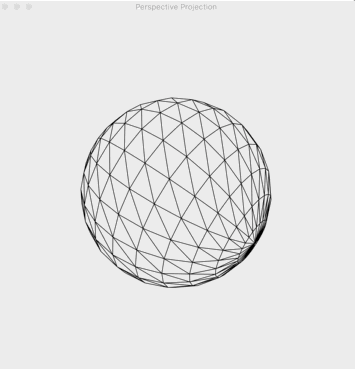 An example of a wireframe sphere geometry