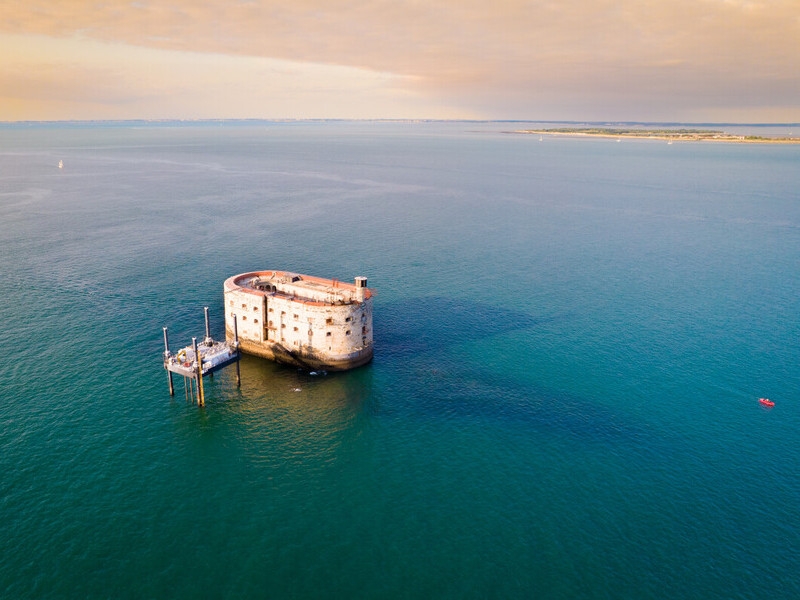 Vue aérienne de Fort Boyard