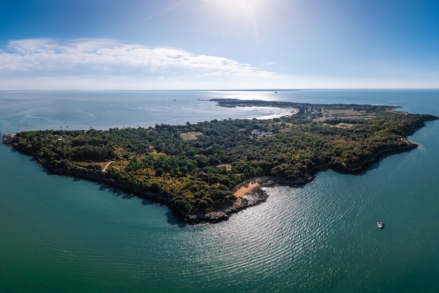Vue aérienne de l'île d'Aix