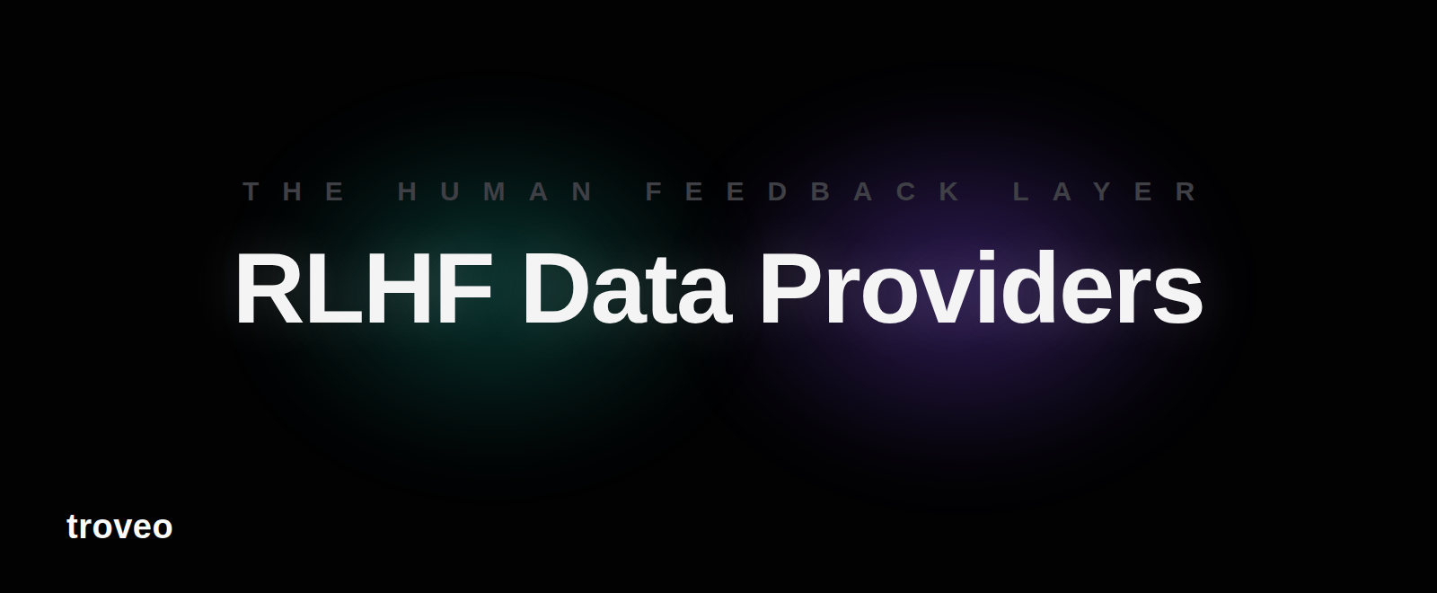 RLHF Data Providers article banner on a dark background with teal and purple glow