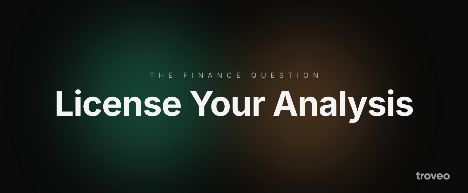 Article banner reading License Your Analysis, on how financial firms can license their data to AI labs