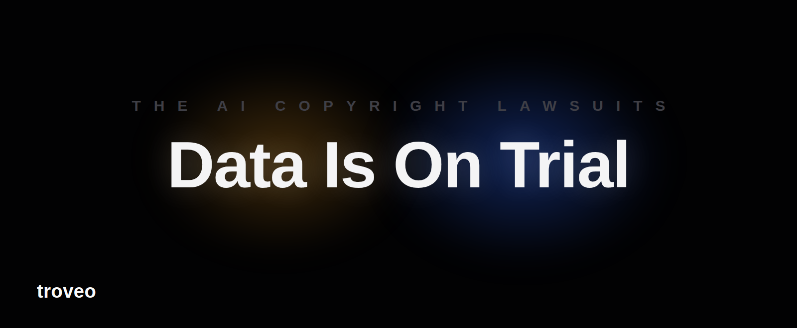 Article banner reading Data Is On Trial, about the AI training data copyright lawsuits