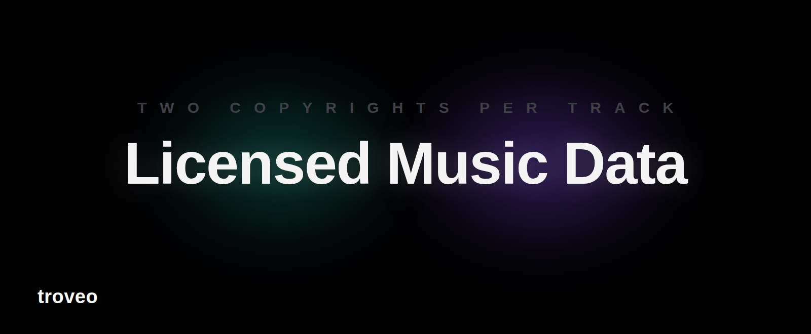 Licensed Music Data article banner on a dark background with teal and purple glow