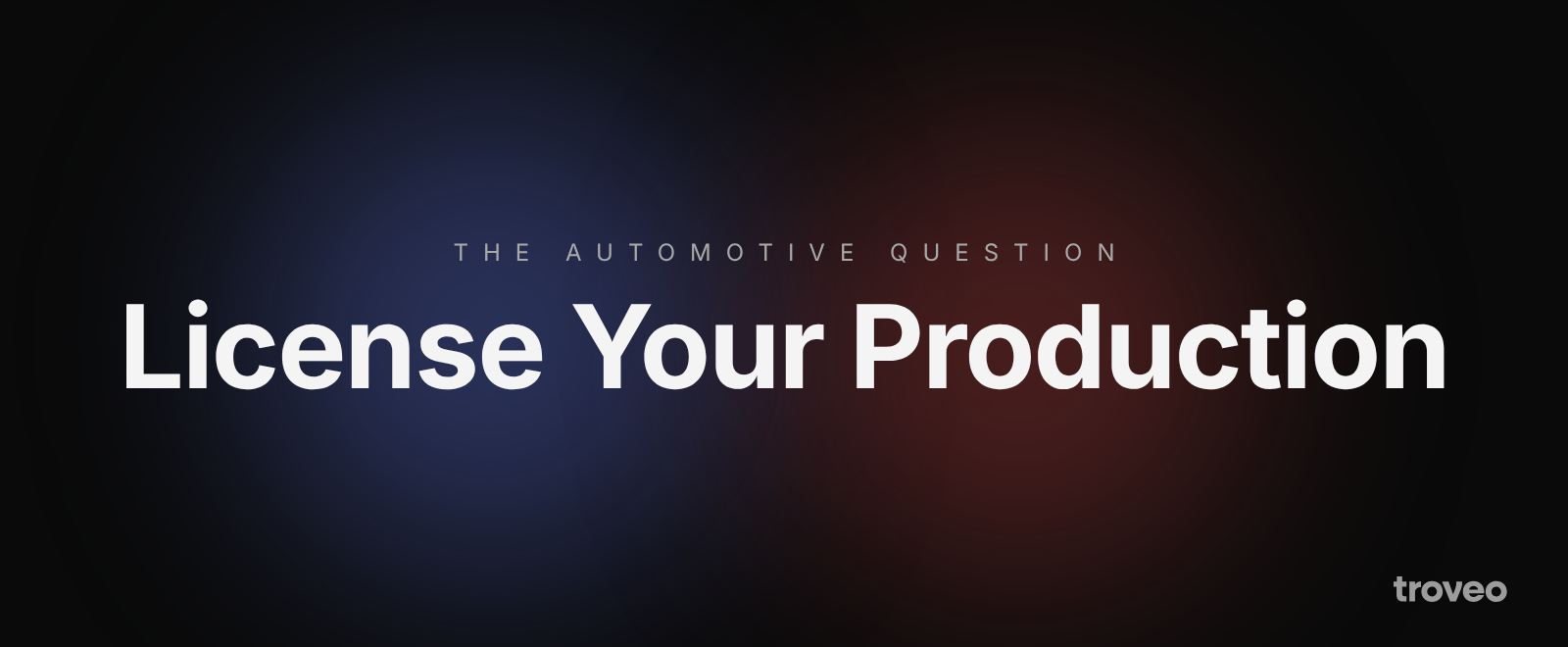 Article banner reading License Your Production, on how automotive companies can license their data to AI labs