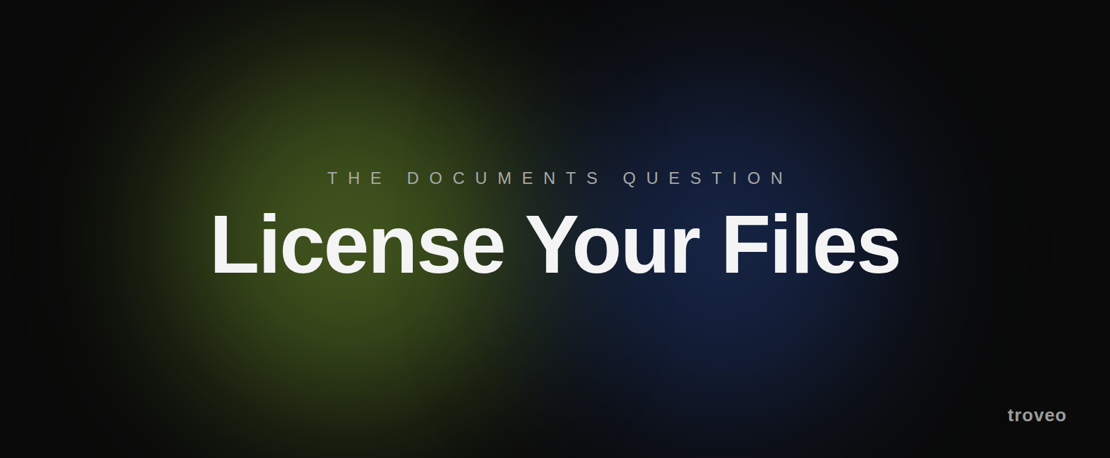 Article banner reading License Your Files, on what a company's Google Drive, SharePoint and Notion files are worth to AI labs