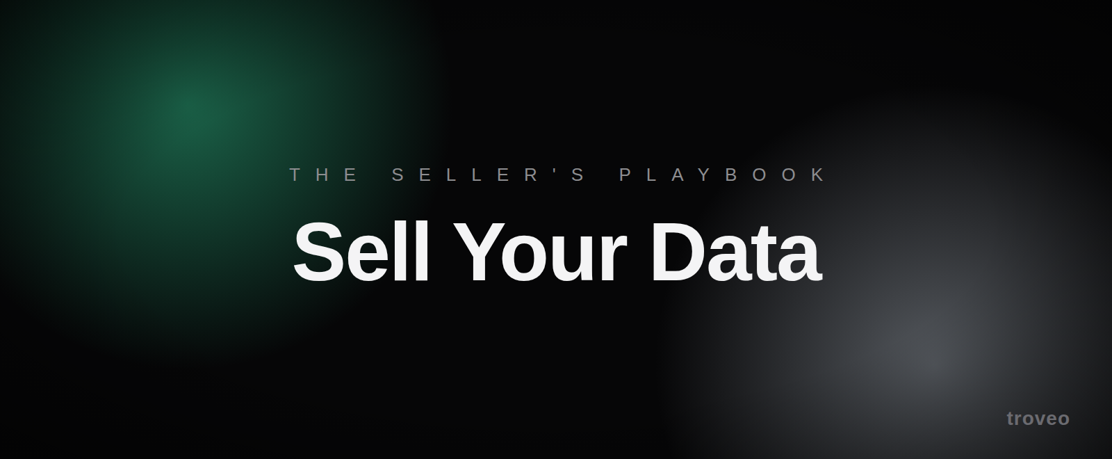 Article banner reading Sell Your Data, on selling data to AI companies