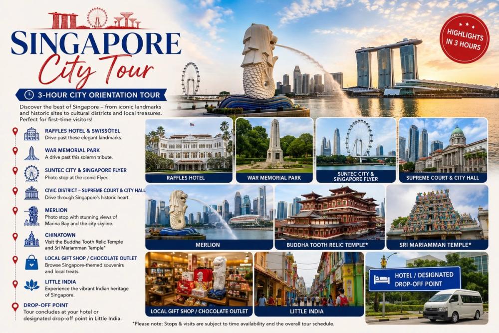 Singapore City Group Tour - Fixed Date / Time