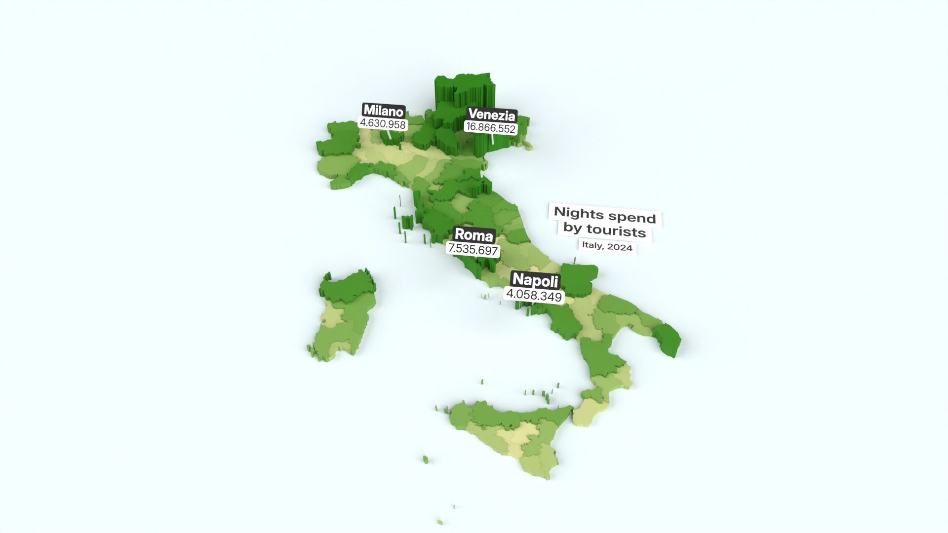 EU Tourism: Nights spent by NUTS region