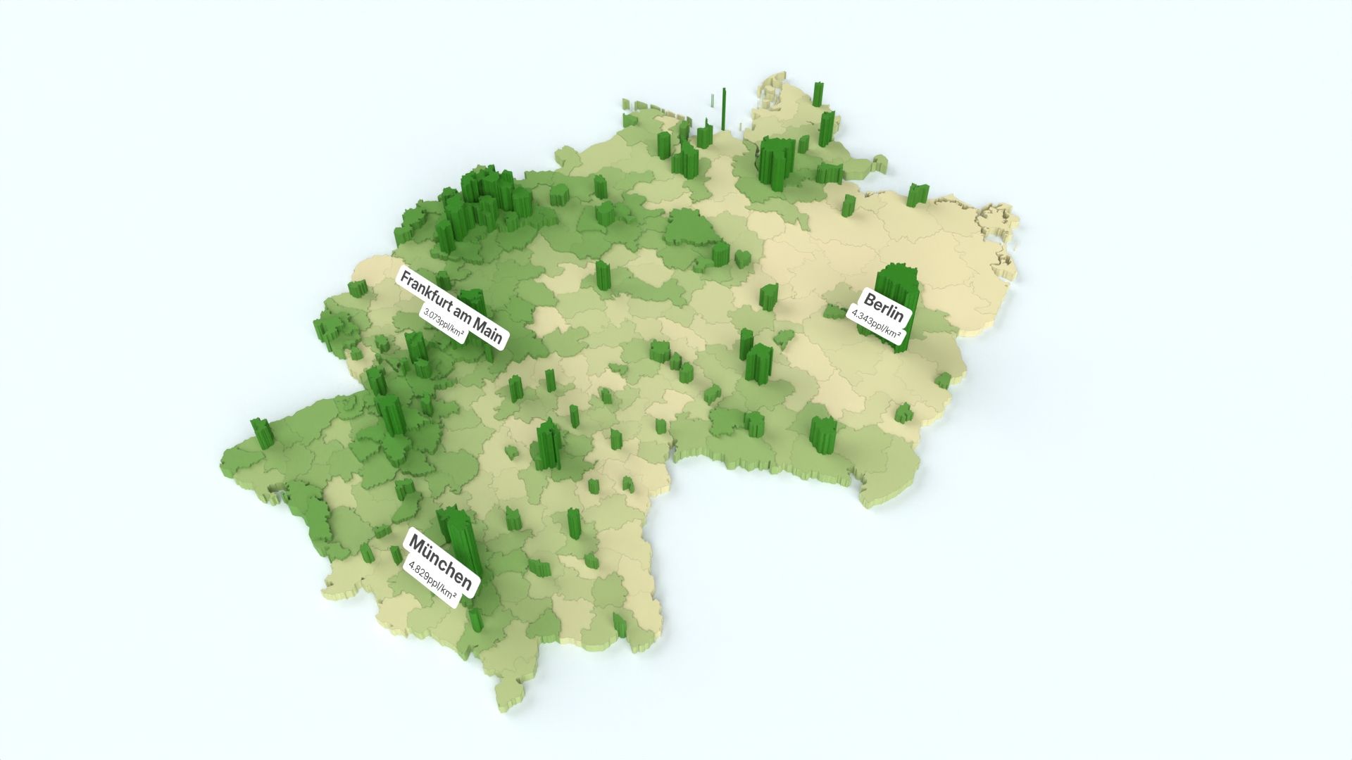 EU Population Density by NUTS 3 Region