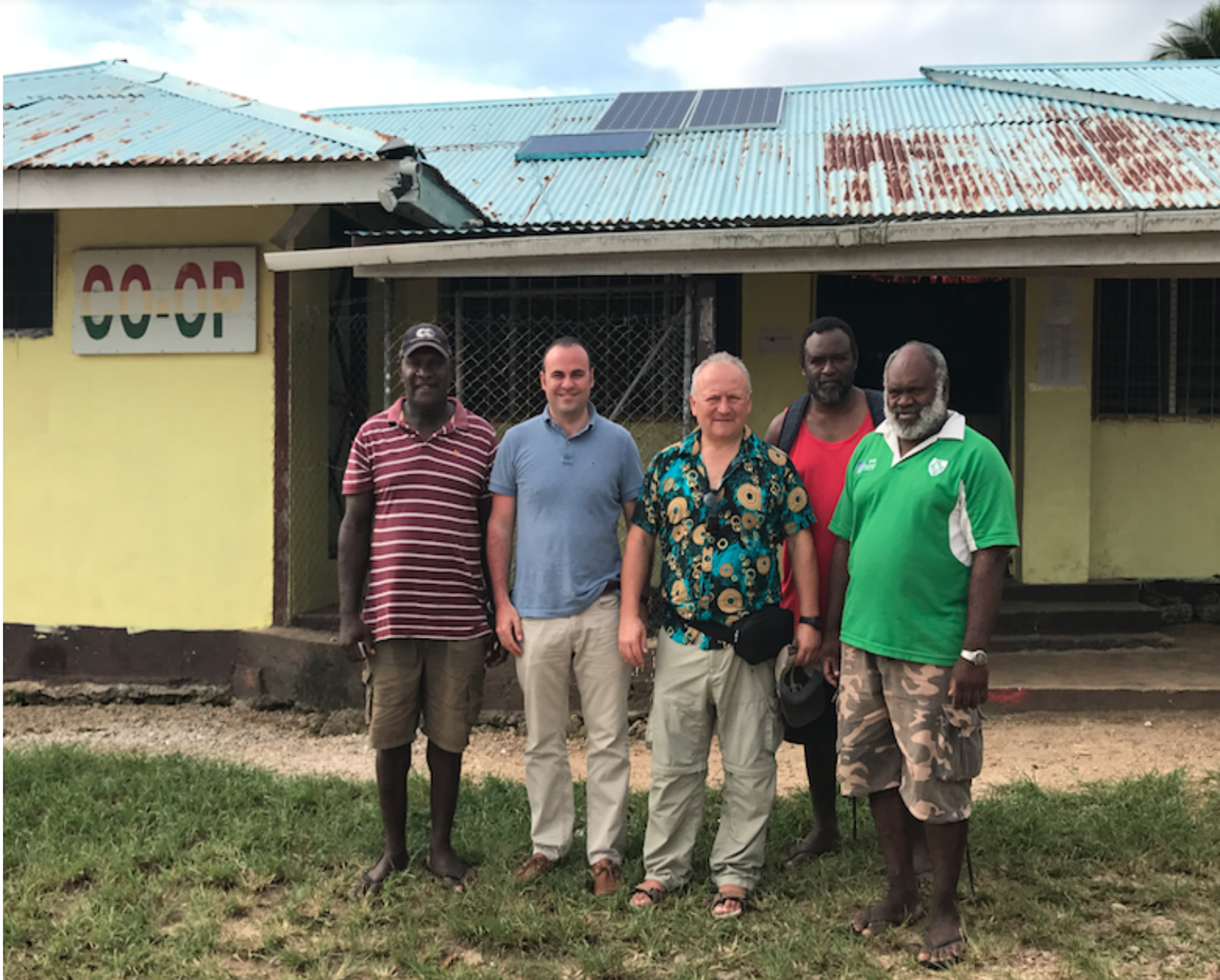 GreenMax team with Vanuatu provincial government representatives at Hog Harbour
