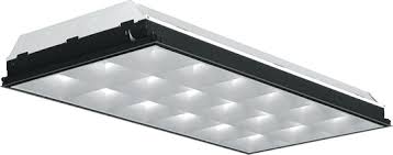 Parabolic grid fluorescent fixture