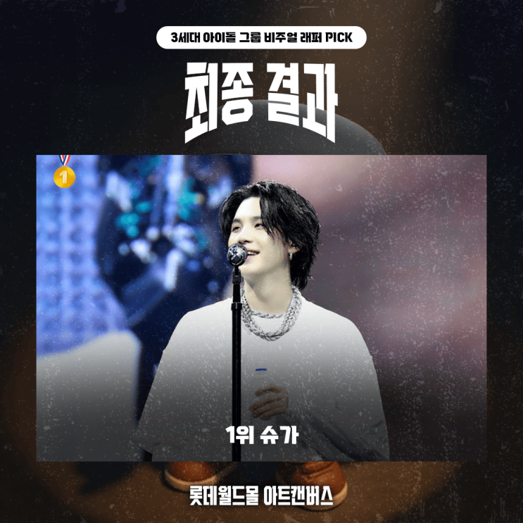 (결과)✨ 3세대 아이돌 그룹 비주얼 래퍼 🎤 - 1위 슈가 광고 일정