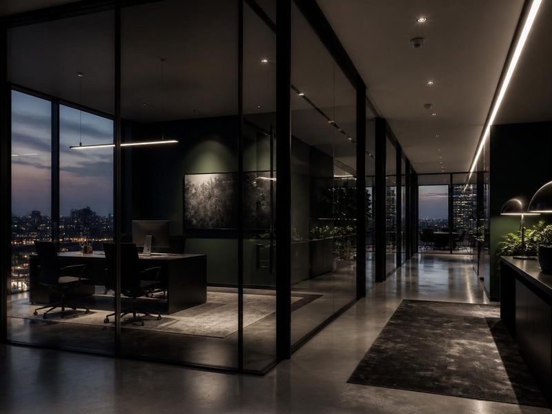 High-end commercial office space with corporate precision