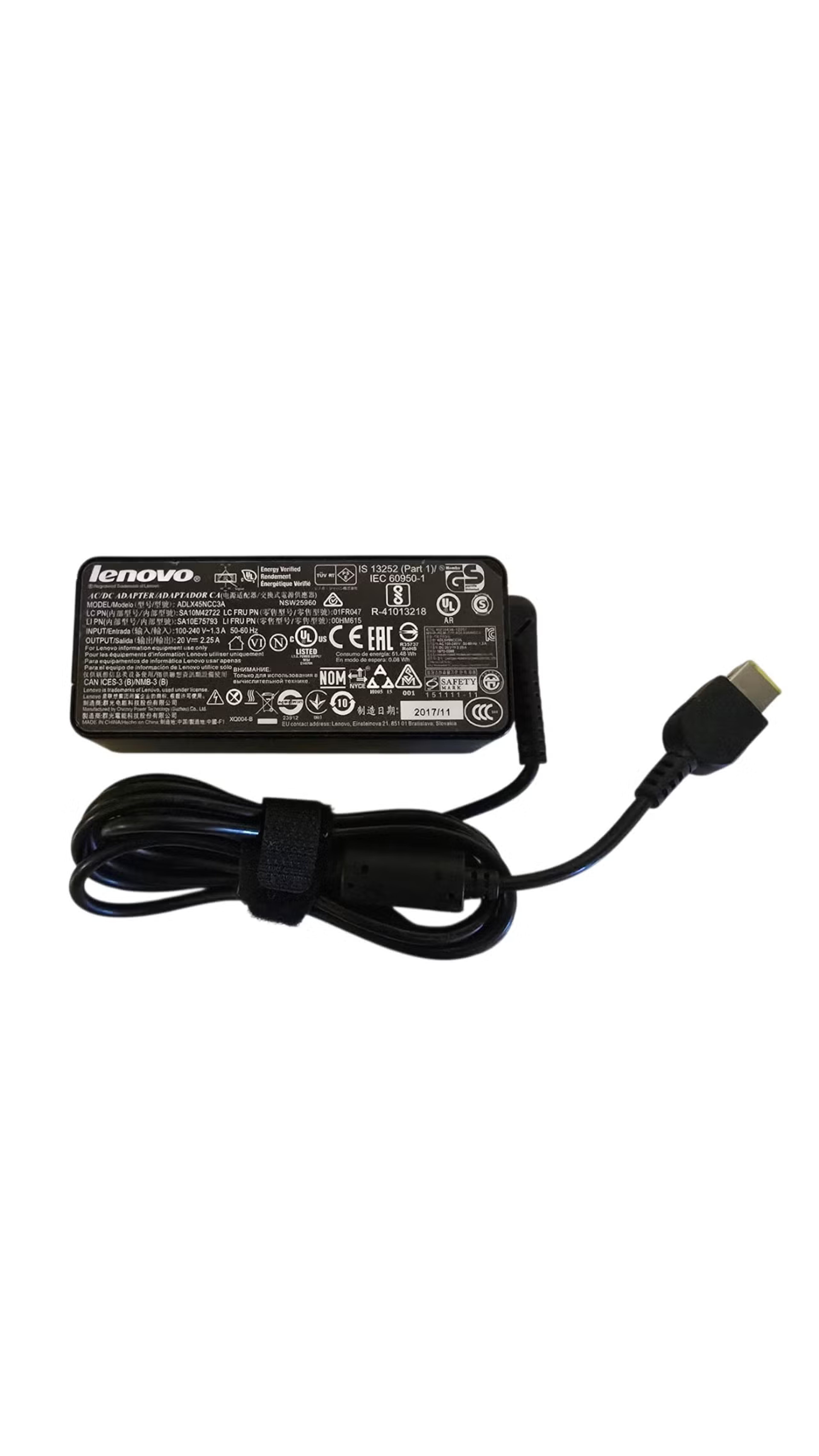 Lenovo 45 W virtalähde kantikkaalla liittimellä (slim-tip)
