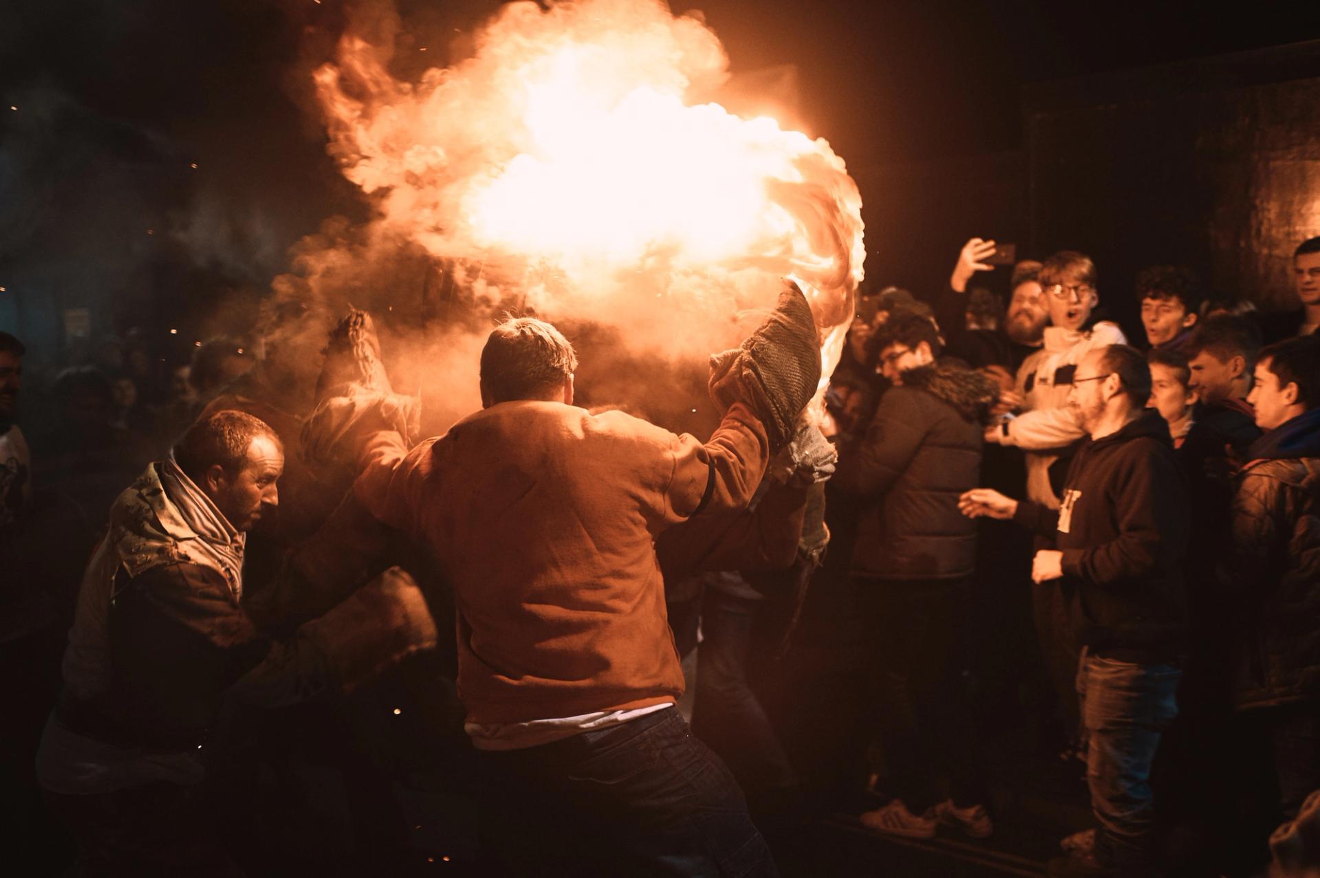 Ottery Tar Barrels in Ottery St. Mary Devon