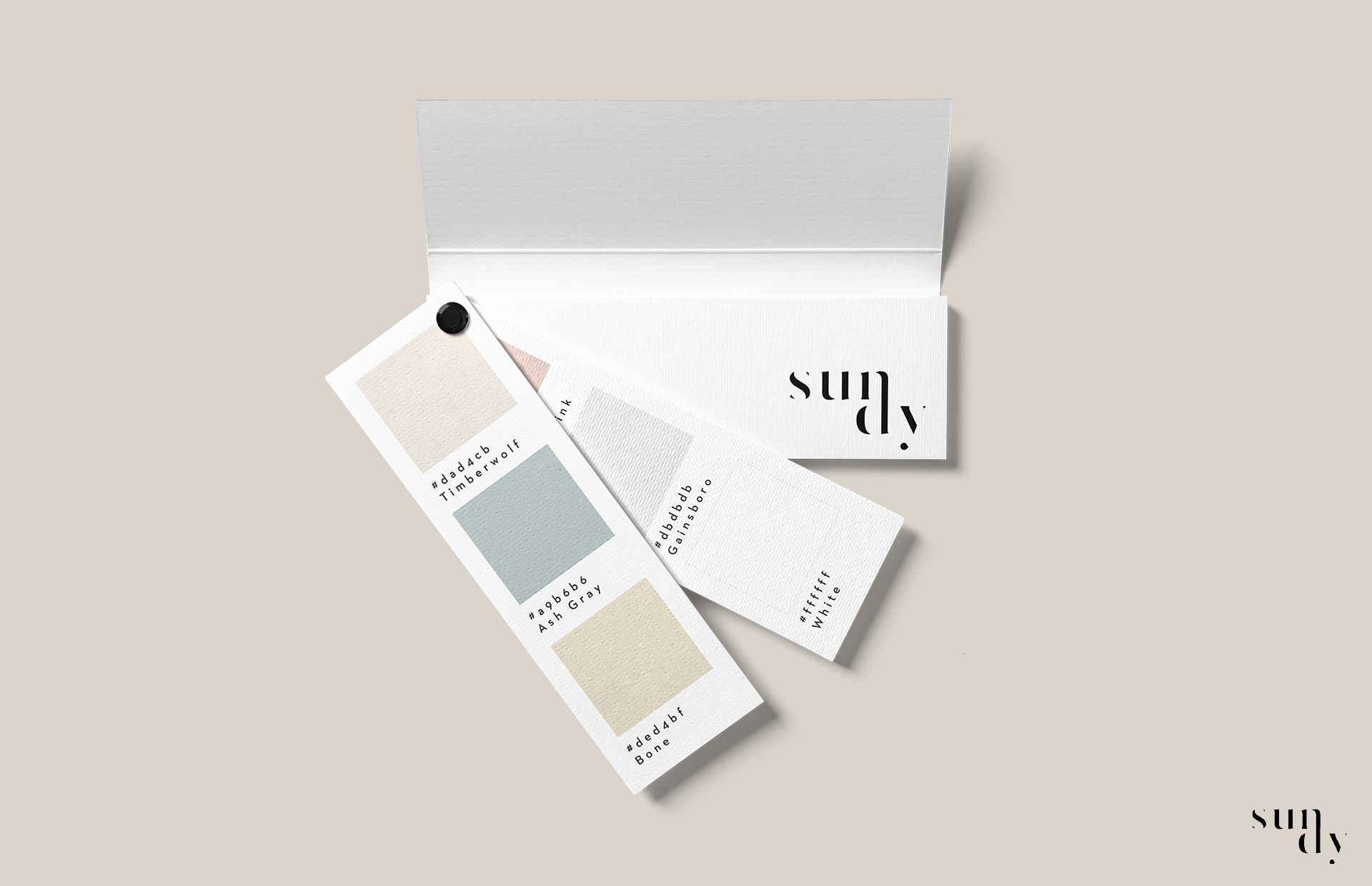 Final colour palette designed for SundySkin for a soft and warm personality. By Tom Matthews @novacreate