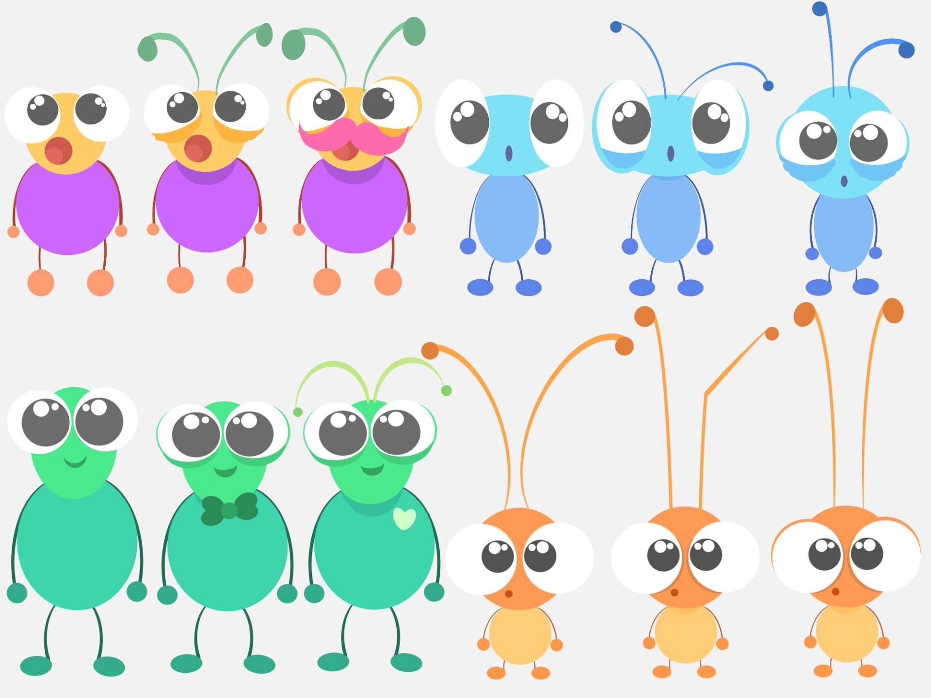 Shape and Colour Characters