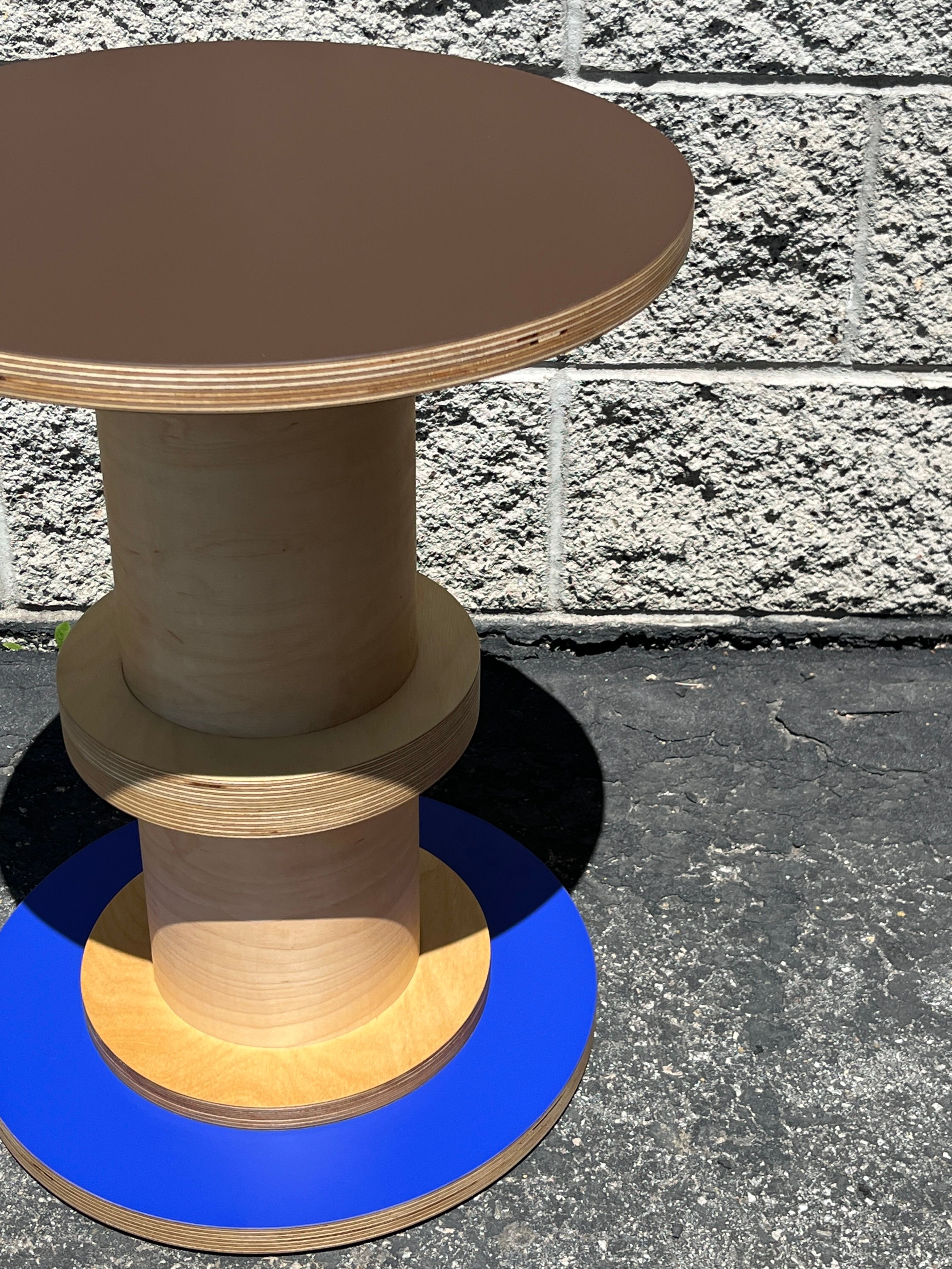  (SOLD OUT) Circle Column Table - Brown/Blue product image 4