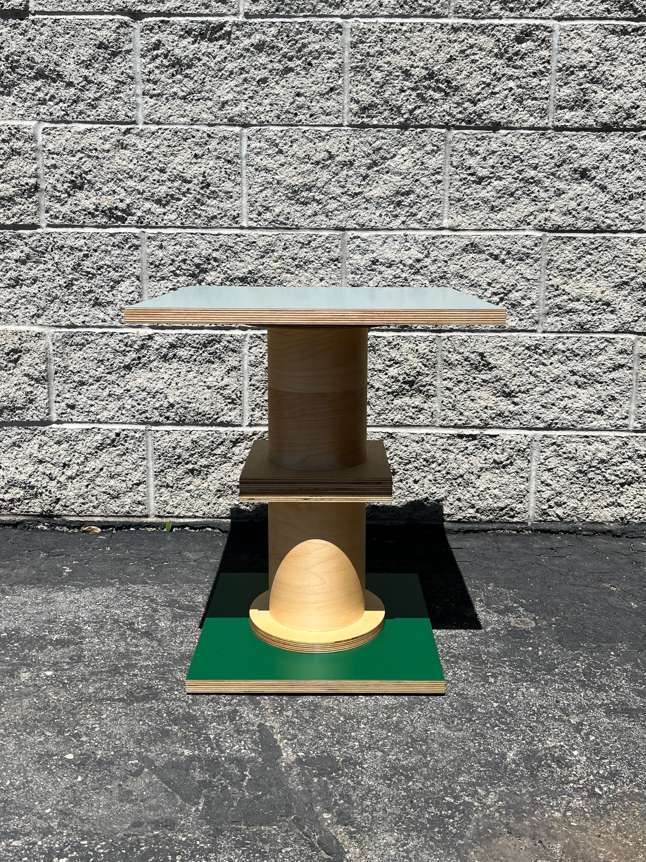  Square Column Table - Blue / Green ($750) product image 0