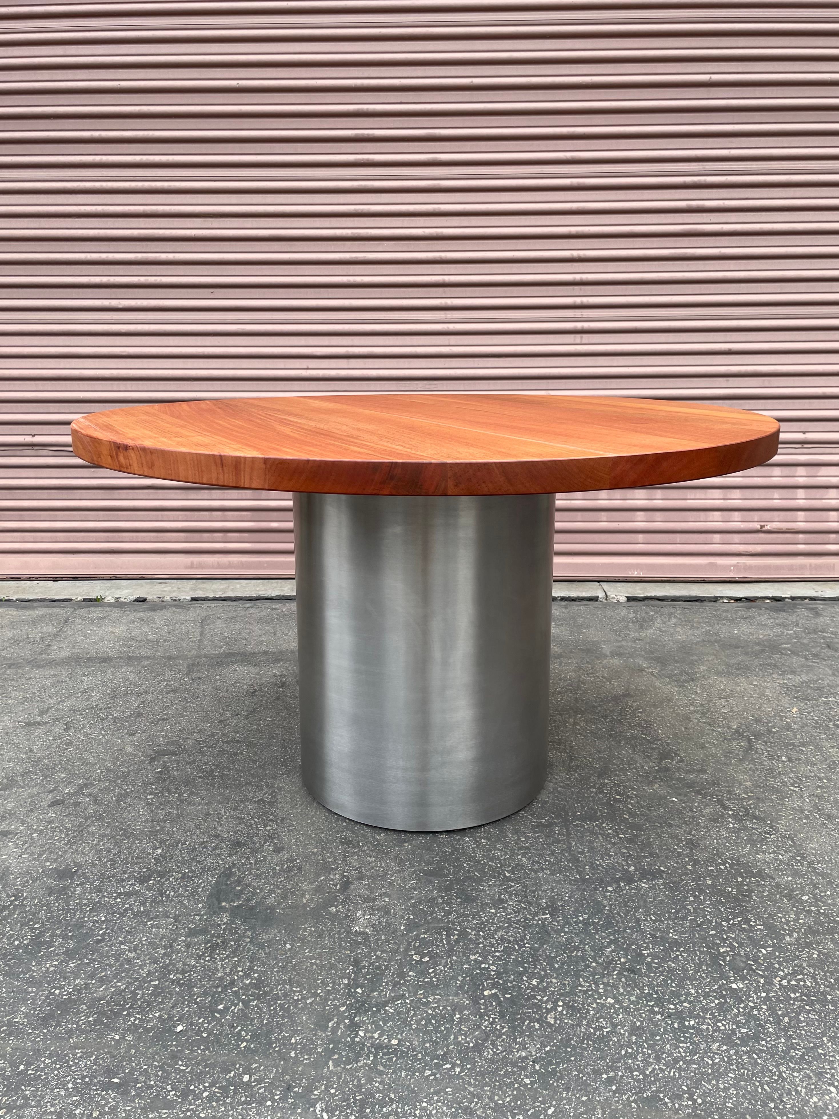 Circle Dining Table - Mahogany + Steel product image 2