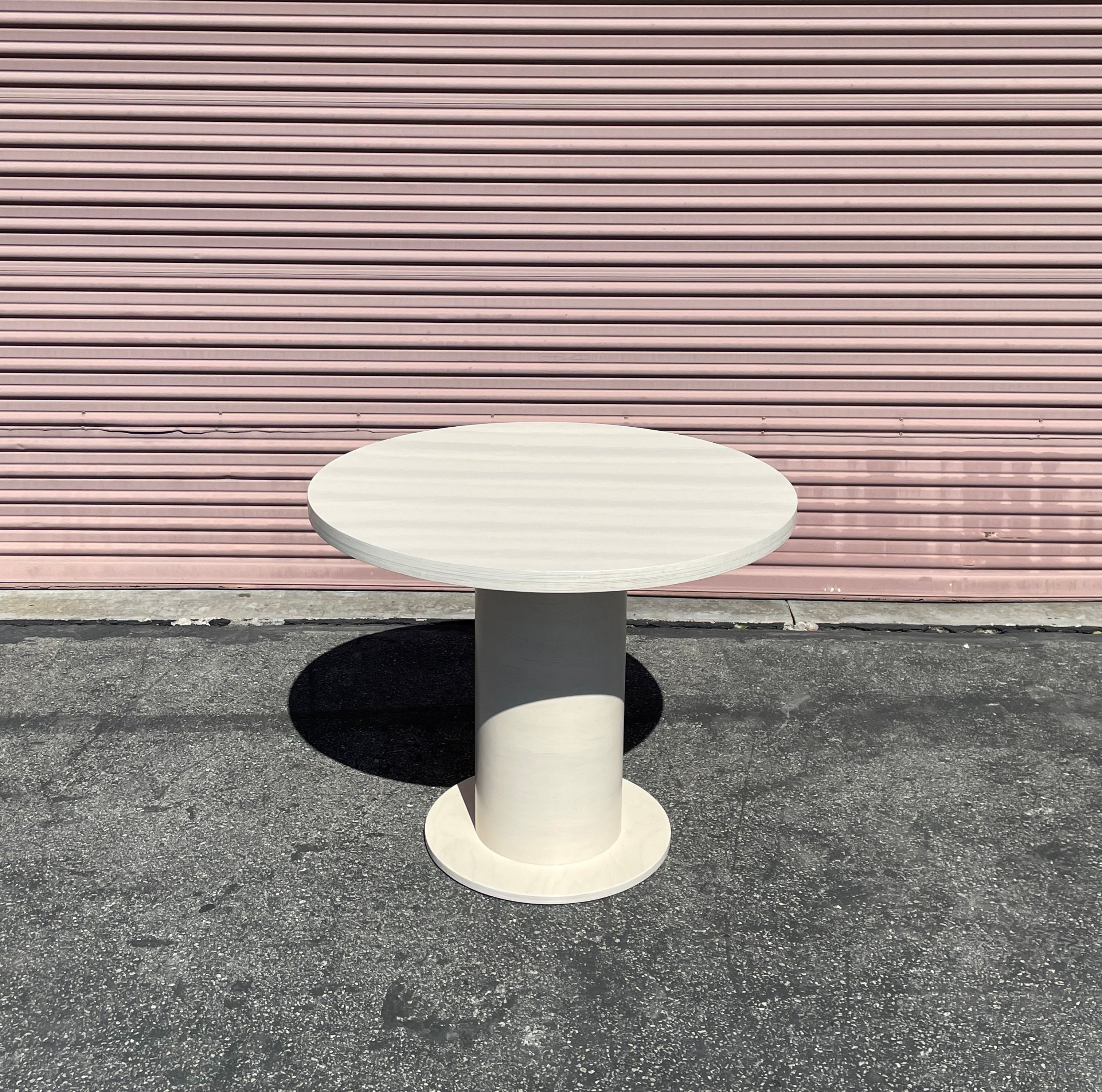  High Gloss Pedestal Table - White Stain product image 0