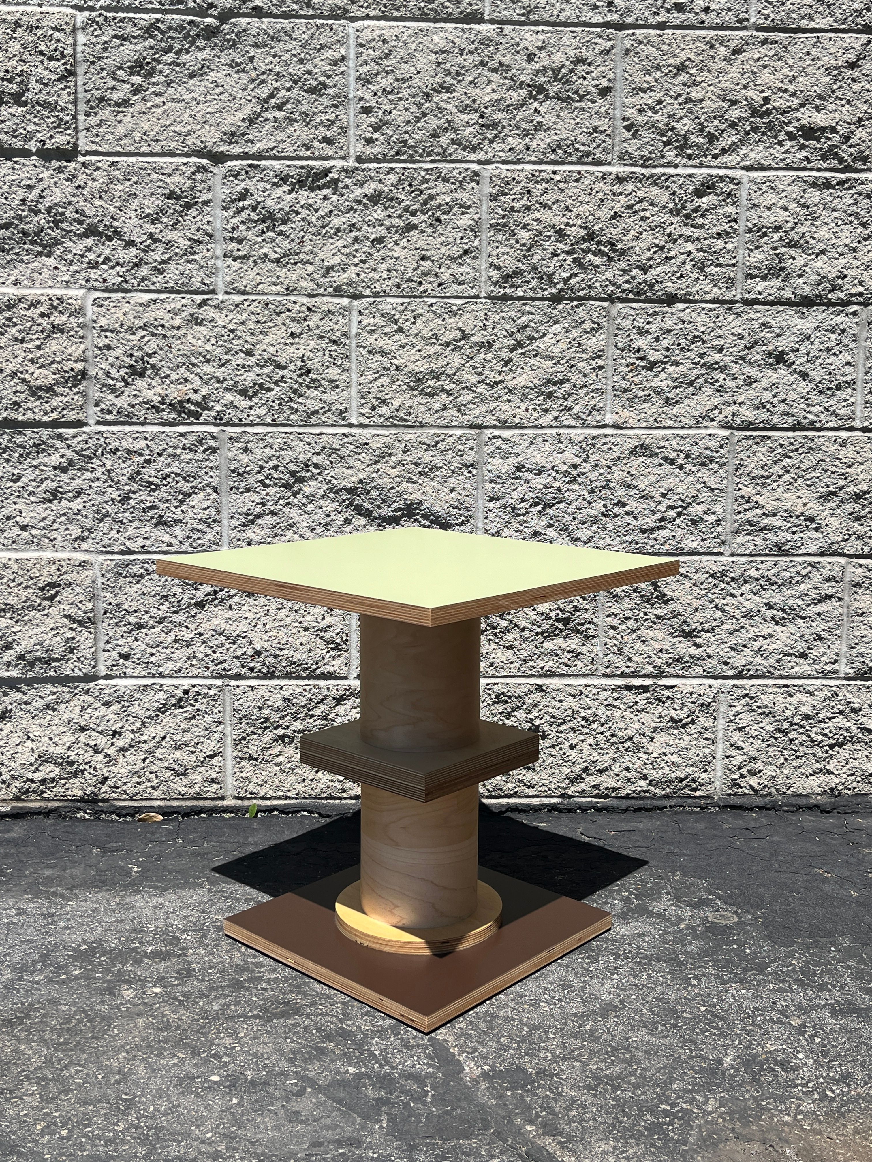  (SOLD OUT) Square Column Table - Sage / Brown product image 2