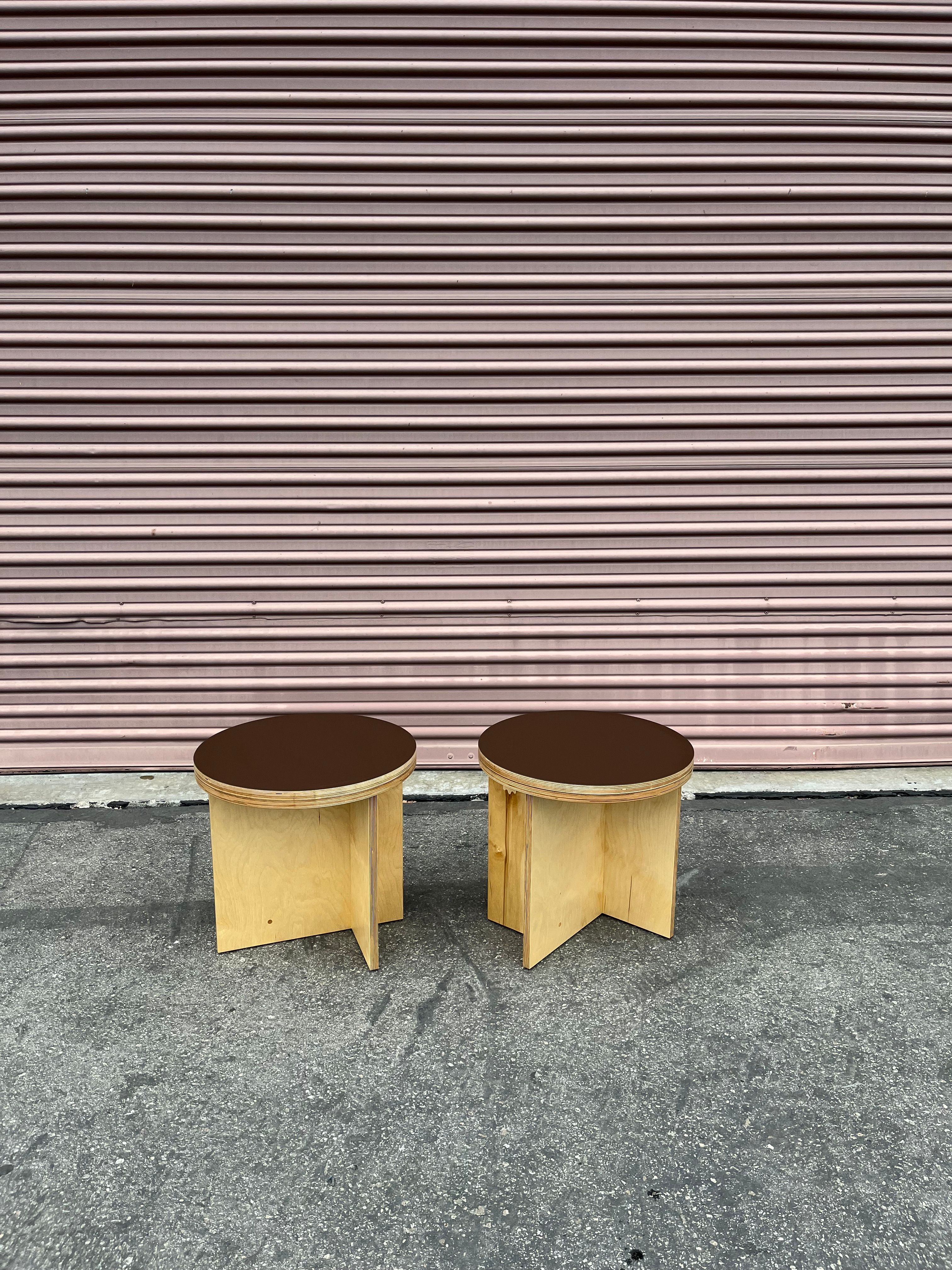  Round Offset Stools - Brown product image 5