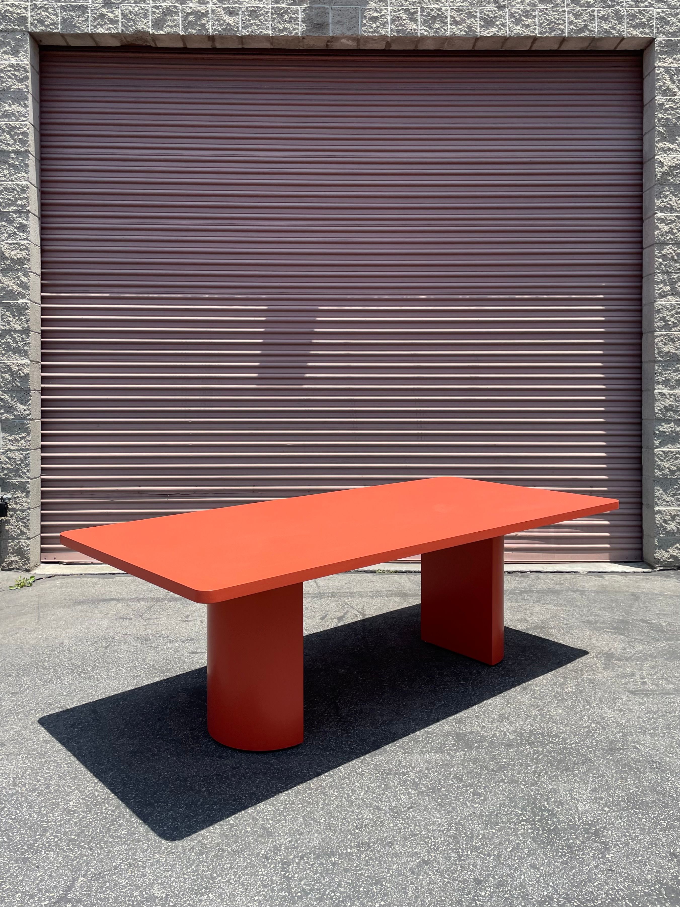  Half Round Dining Table - Orange product image 1