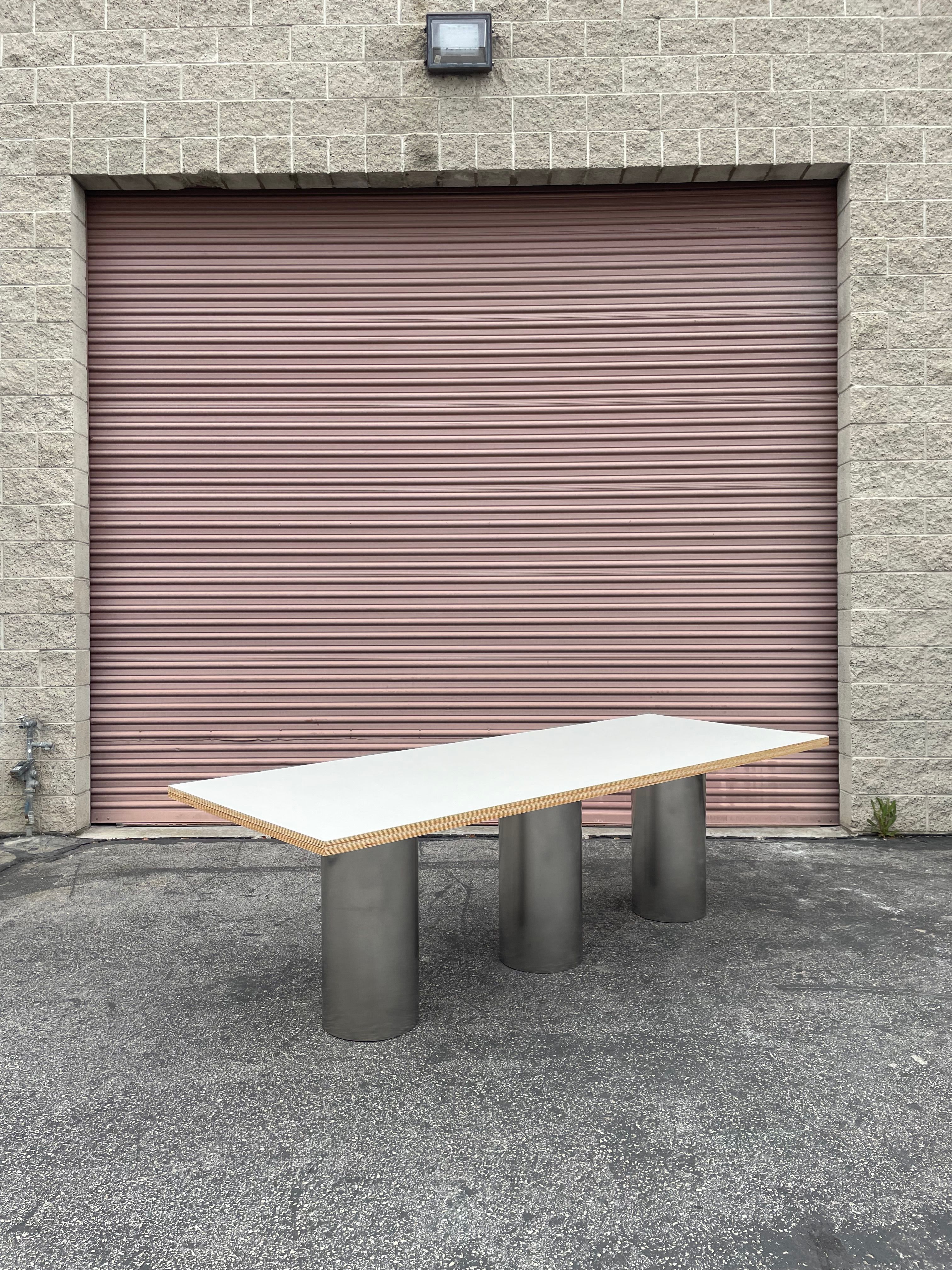  Three Cylinder Steel Table product image 1