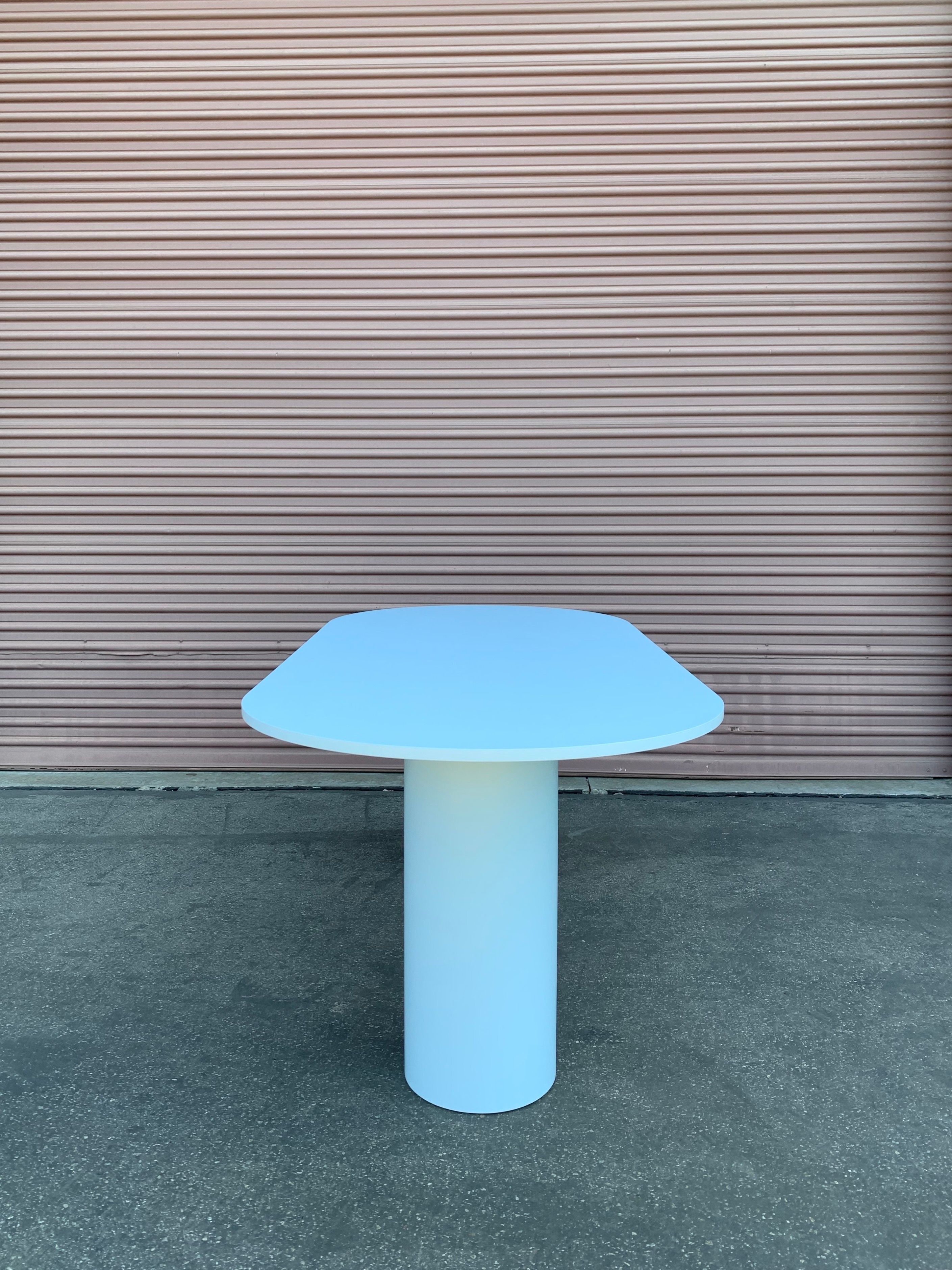 Pill-Shaped Dining Table - Light Blue product image 2