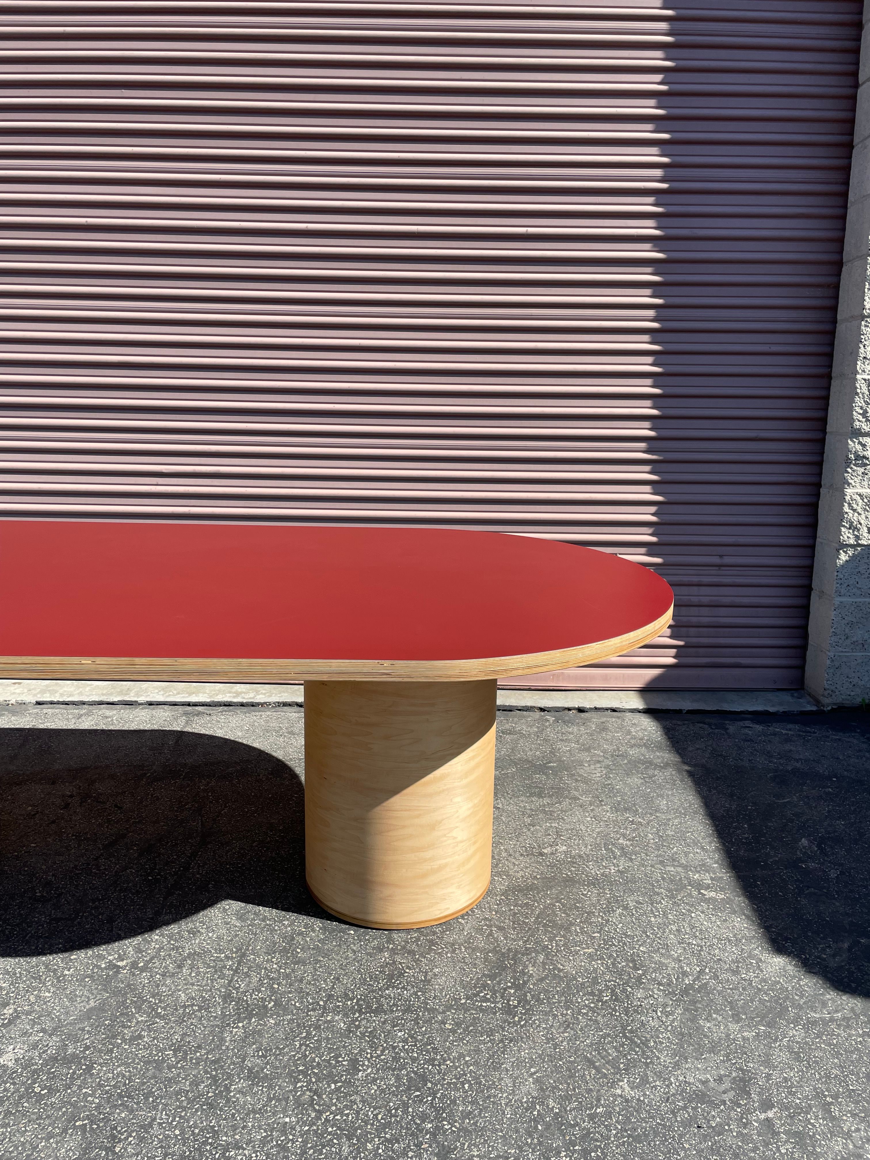  Pill-Shaped Dining Table - Red product image 3