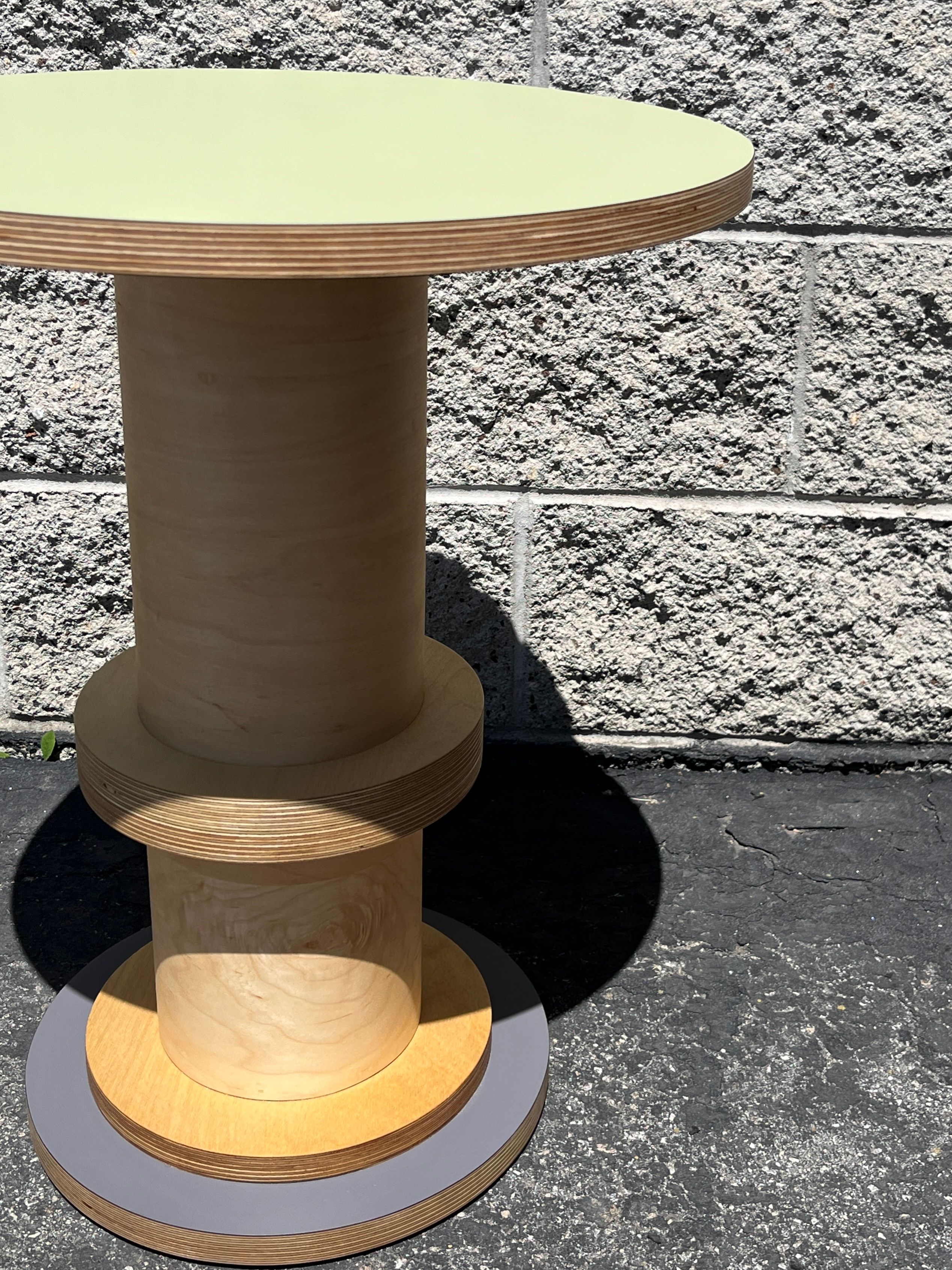  (SOLD OUT) Circle Column Table - Sage / Grey product image 2