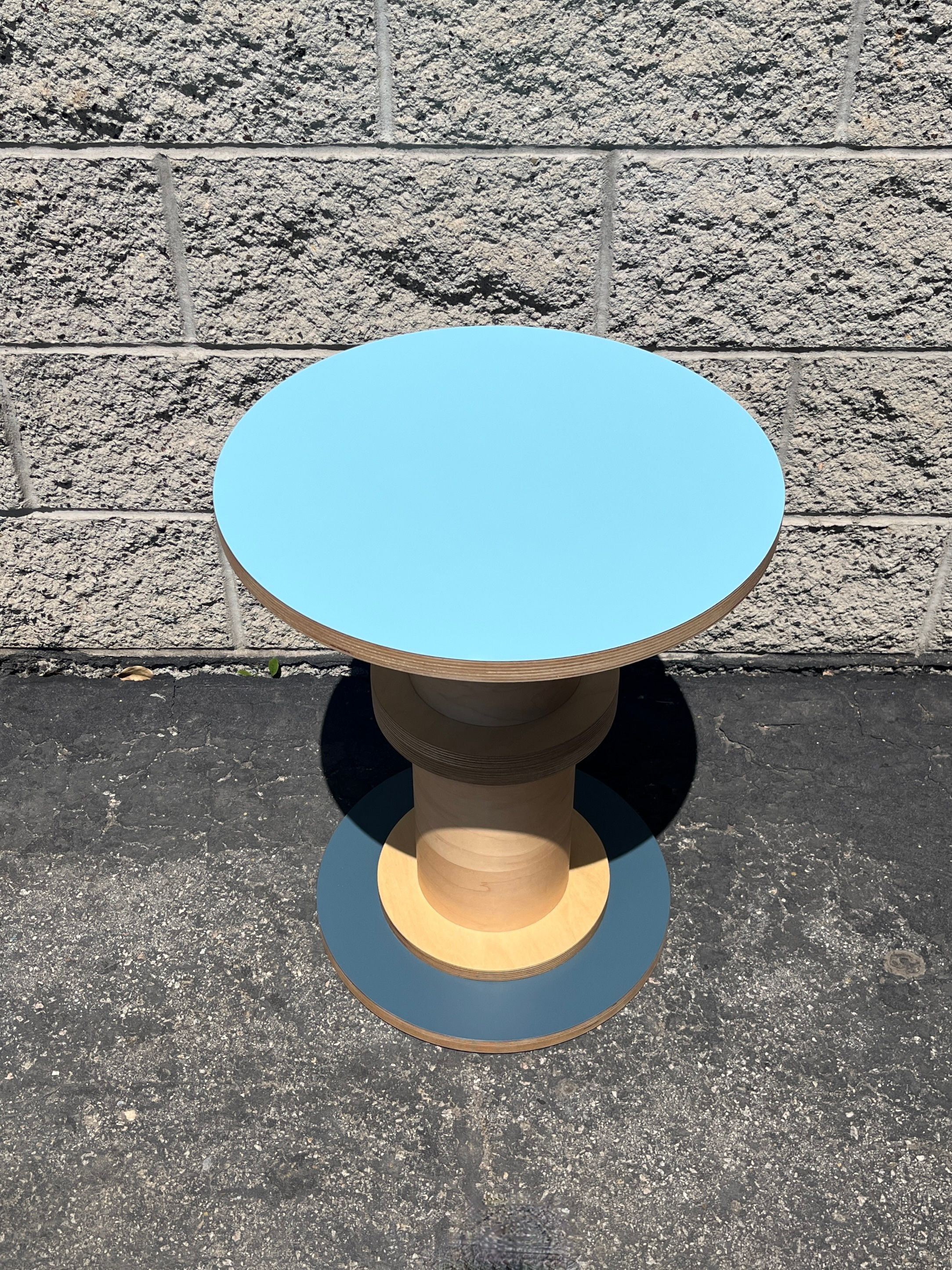  (SOLD OUT) Circle Column Table - Blue / Navy ($750) product image 1